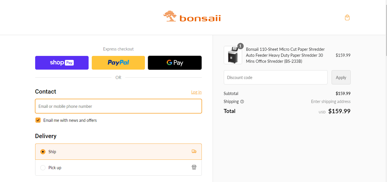 How to apply Bonsaii coupon code